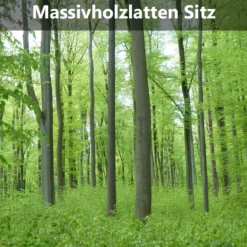 Gartenbank mit Gusseisen-Struktur für draußen 125 x 52 x 73 cm Schwarz + Natur
