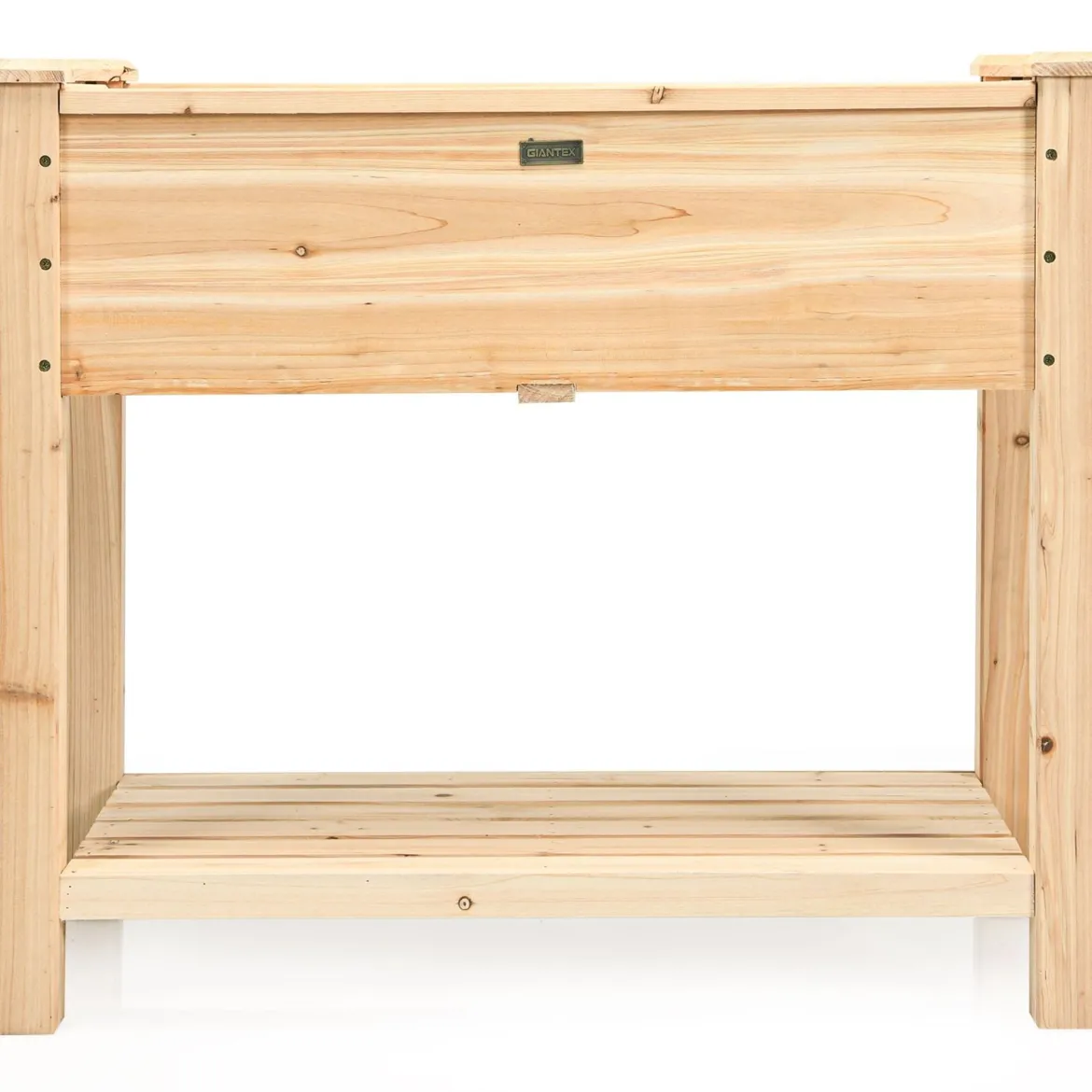 Gartenhochbeet Holz-Hochbeet mit Beinen Pflanztrog aus Holz Pflanzbeet groß mit Ablage 86 x 46 x 76 cm