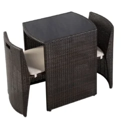 Gartenmöbel Rattan Lounge 3er Set Polyrattan Sitzgruppe Rattanmöbel Garnitur