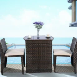 Gartenmöbel Rattan Lounge 3er Set Polyrattan Sitzgruppe Rattanmöbel Garnitur