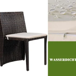 Gartenmöbel Rattan Lounge 3er Set Polyrattan Sitzgruppe Rattanmöbel Garnitur