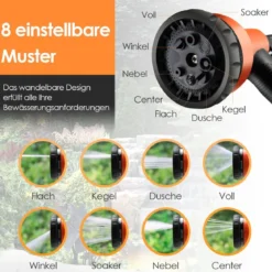 Gartenschlauch-Aufroller mit Wandhalterung 180˚ drehbare Halterung 1/2 Zoll 20m + 2m
