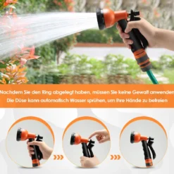 Gartenschlauch-Aufroller mit Wandhalterung 180˚ drehbare Halterung 1/2 Zoll 20m + 2m