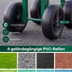 Gartenwagen auf Rädern Rollender Arbeitssitz mit um 360 ° drehbarem Sitz und verstellbarer Höhe