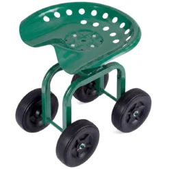 Gartenwagen auf Rädern Rollender Arbeitssitz mit um 360 ° drehbarem Sitz und verstellbarer Höhe