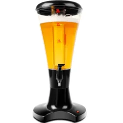 Getränkespender 3L Biersäule Biertower Bier Zapfsäule Schwarz