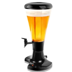 Getränkespender 3L Biersäule Biertower Bier Zapfsäule Schwarz