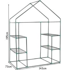 Gewächshaus Foliengewächshaus Treibhaus Pflanzenhaus Tomatenhaus 143 x 73 x 195 cm