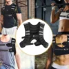 Gewichtsweste 5 kg Körpergewichtsweste Sportweste mit Reflektoren und Einstellriemen Schwarz