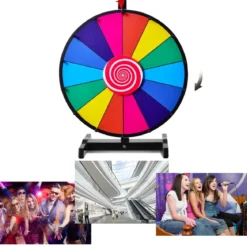 24" Glücksrad Spielzeug Farbe Rad Spiele für Lotteriespiele Wortspiele φ60cm