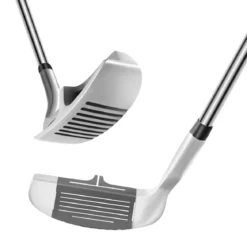 Golf Chipper 89 cm Golfschläger mit Edelstahlkopf & Rutschfester Griff für Rechtshänder Silber