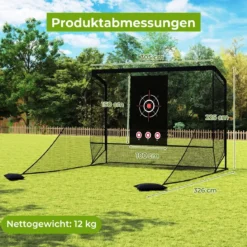 Golfnetz Golf-Übungsnetz mit Zielscheibe klappbaren Seitenteilen & Bodennetz 300 x 214 x 225 cm