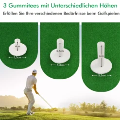 Golf-Schlagmatte Standard-Golf-Übungsmatte mit Echtem Gefühl 1,5 x 1 m Grün