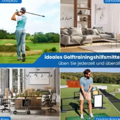 Golf Schwungtrainer mit Rutschfestem Griff Golf-Trainingshilfe Warm-up Übungsgerät Blau