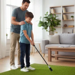 Golf Schwungtrainer mit Rutschfestem Griff Golf-Trainingshilfe Warm-up Übungsgerät Schwarz
