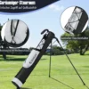Golf-Standtasche Golfbag mit 2 er Unterteilung & Regenhaube Golftasche leicht mit Schultergurt Grau