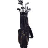 Golftasche 9 Inch Golfbag Profi-Reisebag mit Kopfteil und Tragegurt Schwarz
