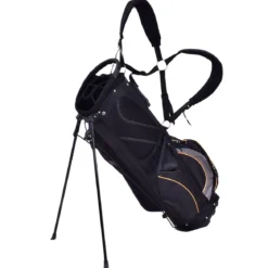 Golftasche 9 Inch Golfbag Profi-Reisebag mit Kopfteil und Tragegurt Schwarz