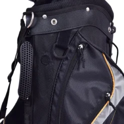 Golftasche 9 Inch Golfbag Profi-Reisebag mit Kopfteil und Tragegurt Schwarz