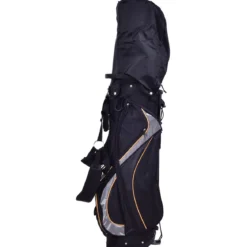 Golftasche 9 Inch Golfbag Profi-Reisebag mit Kopfteil und Tragegurt Schwarz