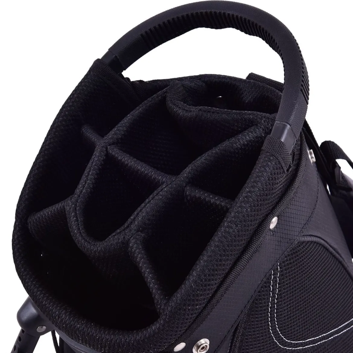 Golftasche 9 Inch Golfbag Profi-Reisebag mit Kopfteil und Tragegurt Schwarz