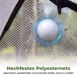 Golf Trainingsnetz mit Abschlagmatte Golfnetz Set mit Zielscheibe 5 Bällen Tee & Bodenankern 314 x 179 x 199 cm