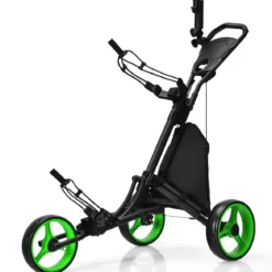 Golf Trolley 3 Rad Golftrolley Golfwagen Golf klappbar Golfcaddy Golf Push Cart aus Aluminum