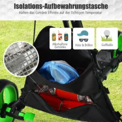 Golf Trolley 3 Rad Golftrolley Golfwagen Golf klappbar Golfcaddy Golf Push Cart aus Aluminum
