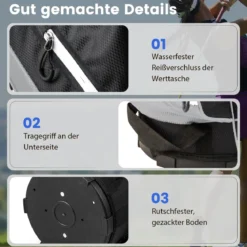 Golf Trolley-Tasche Golfschlägertasche mit 14 Fächern 9 Taschen Kühltasche Schuhfach Grau