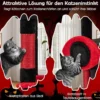 Gotische Katzenbaum mit Höhle & Hängematte & Kratzsäulen & Spinnenspielzeug Kratzbaum