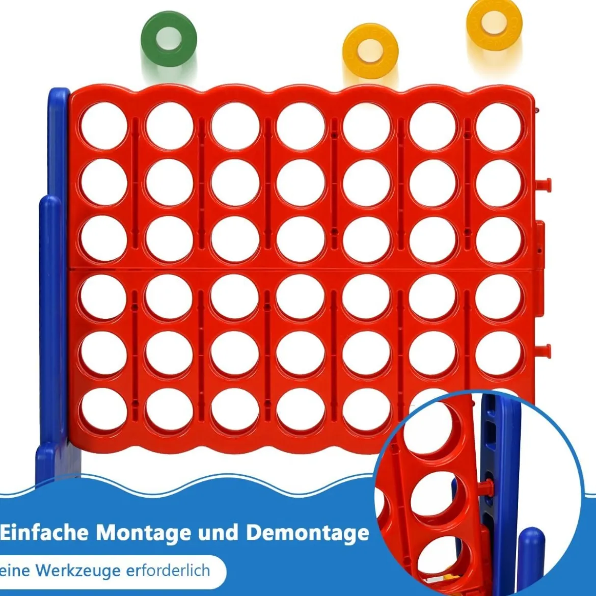 Großes 4-Gewinnt Jumbo 4-Gewinnt Set 84 x 33 x 79 cm