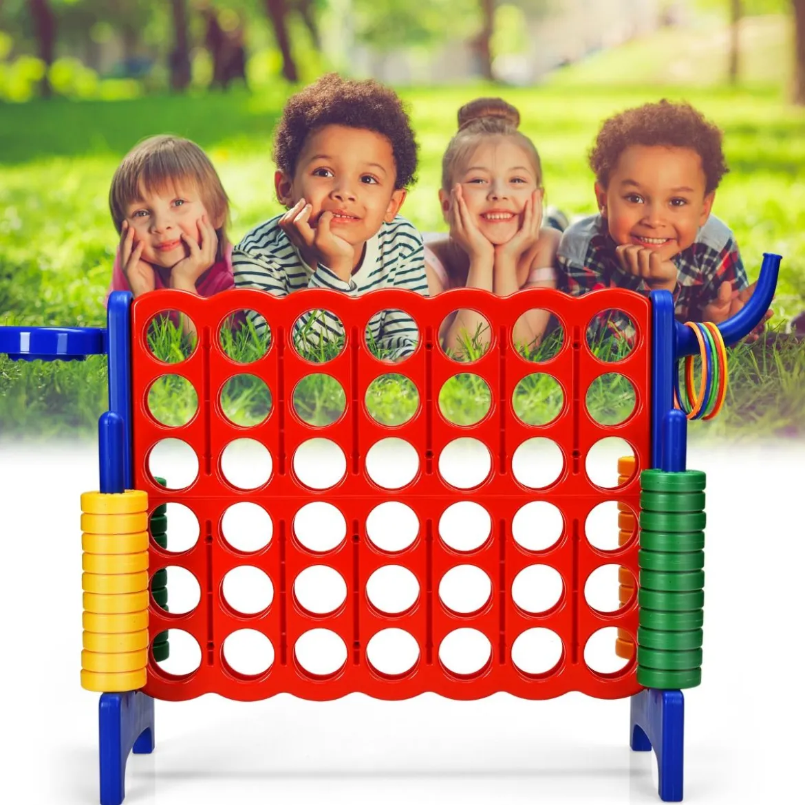 Großes 4-Gewinnt Jumbo 4-Gewinnt Set 84 x 33 x 79 cm