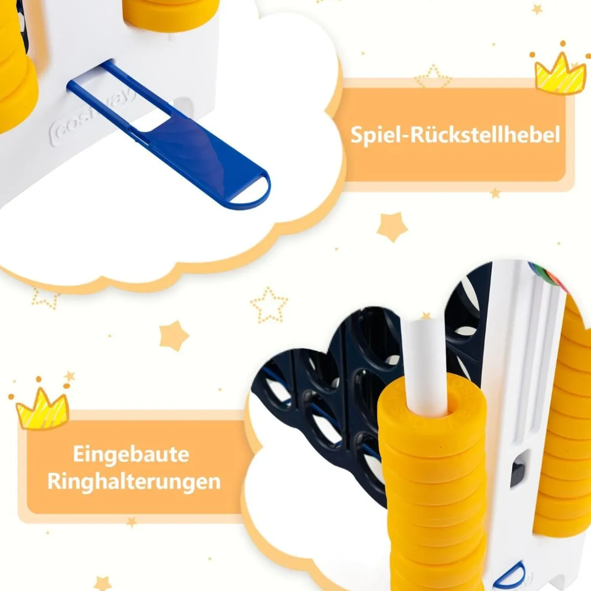 Großes 4-Gewinnt Jumbo 4-Gewinnt Set 84 x 33 x 79 cm