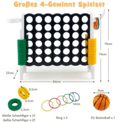 Großes 4-Gewinnt Jumbo 4-Gewinnt Set 84 x 33 x 79 cm