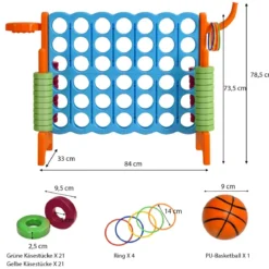 Großes 4-Gewinnt Jumbo 4-Gewinnt Set 84 x 33 x 79 cm