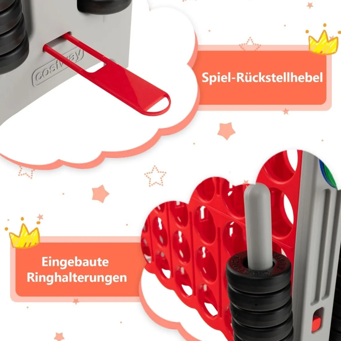 Großes 4-Gewinnt Jumbo 4-Gewinnt Set 84 x 33 x 79 cm