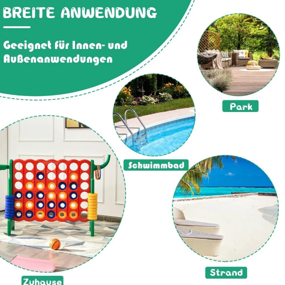 Großes 4-Gewinnt Jumbo 4-Gewinnt Set 84 x 33 x 79 cm