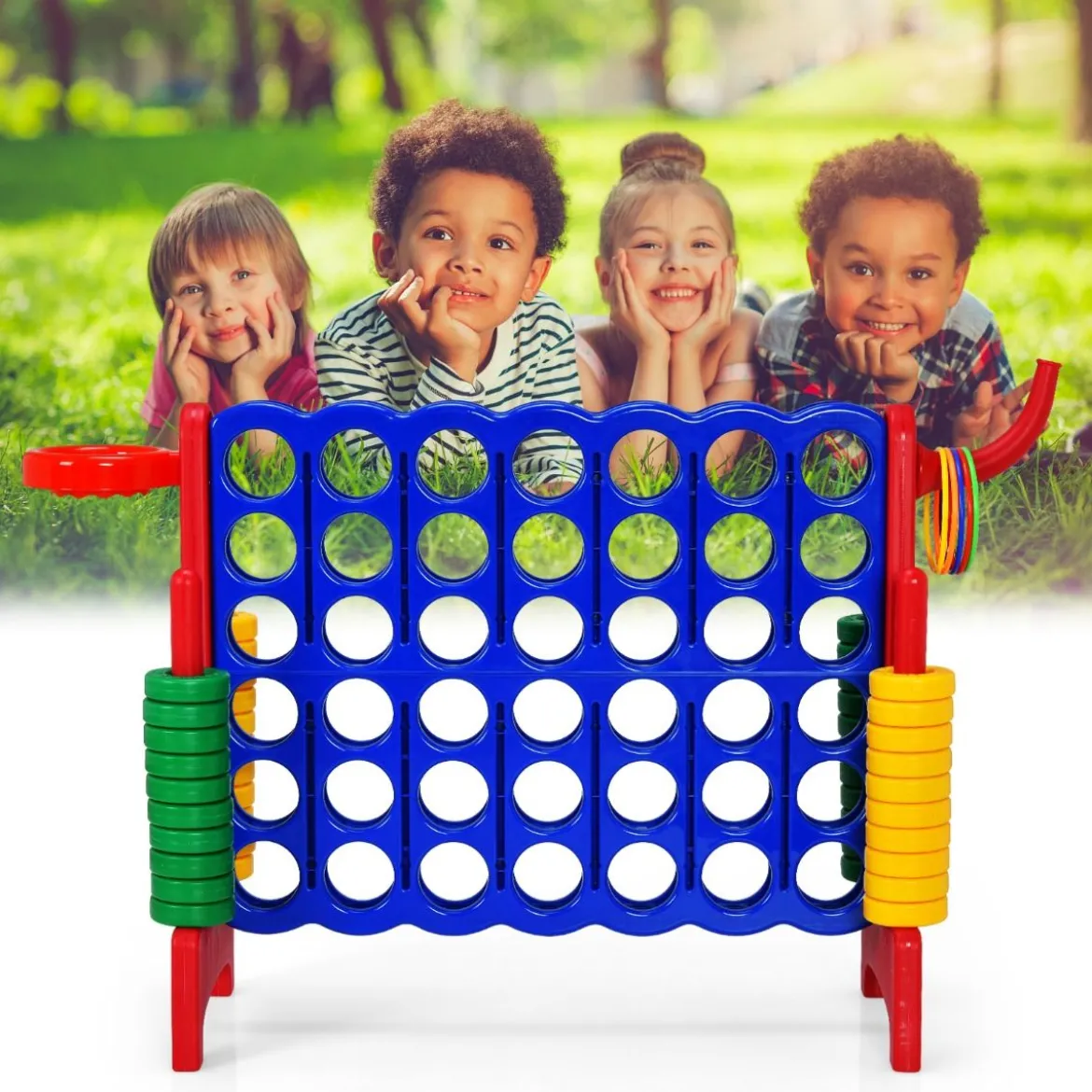 Großes 4-Gewinnt Jumbo 4-Gewinnt Set 84 x 33 x 79 cm