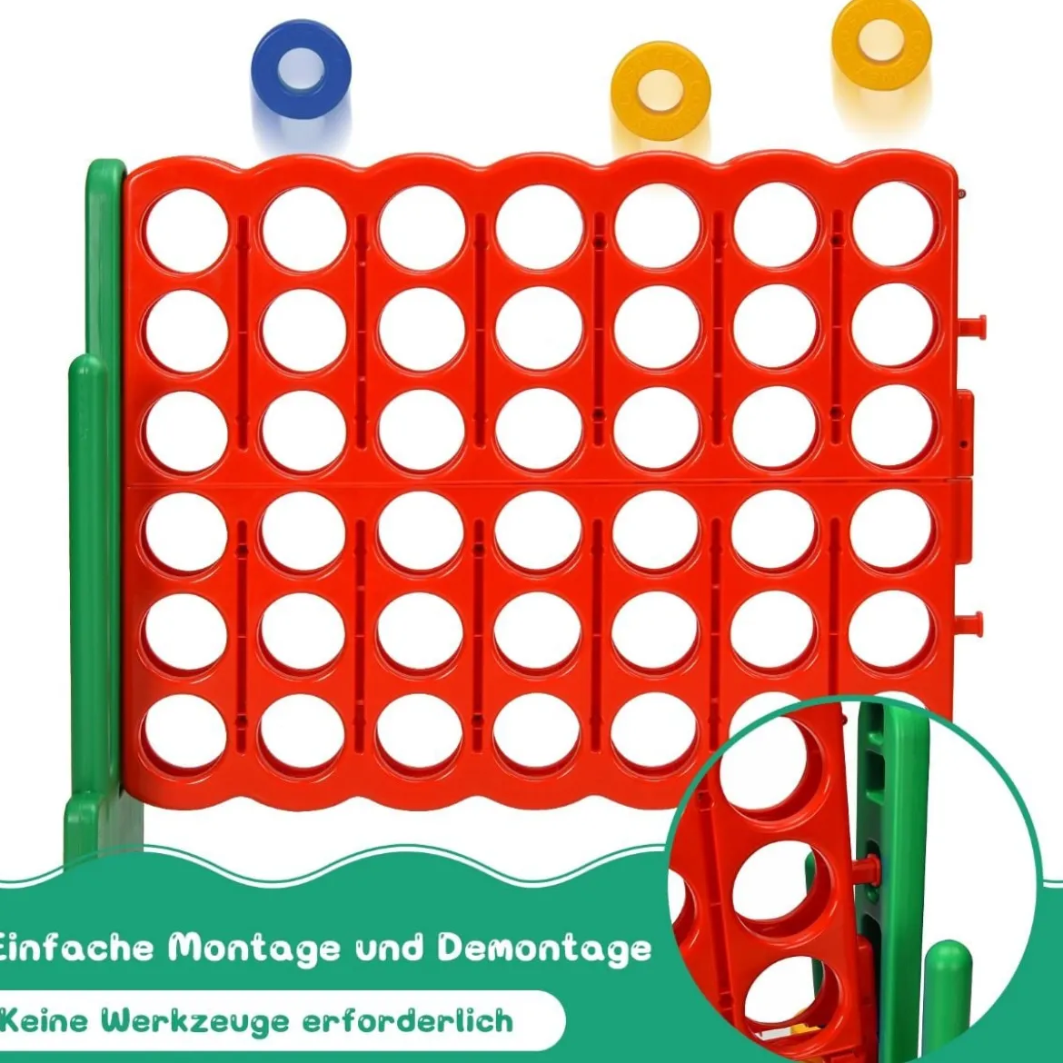 Großes 4-Gewinnt Jumbo 4-Gewinnt Set 84 x 33 x 79 cm