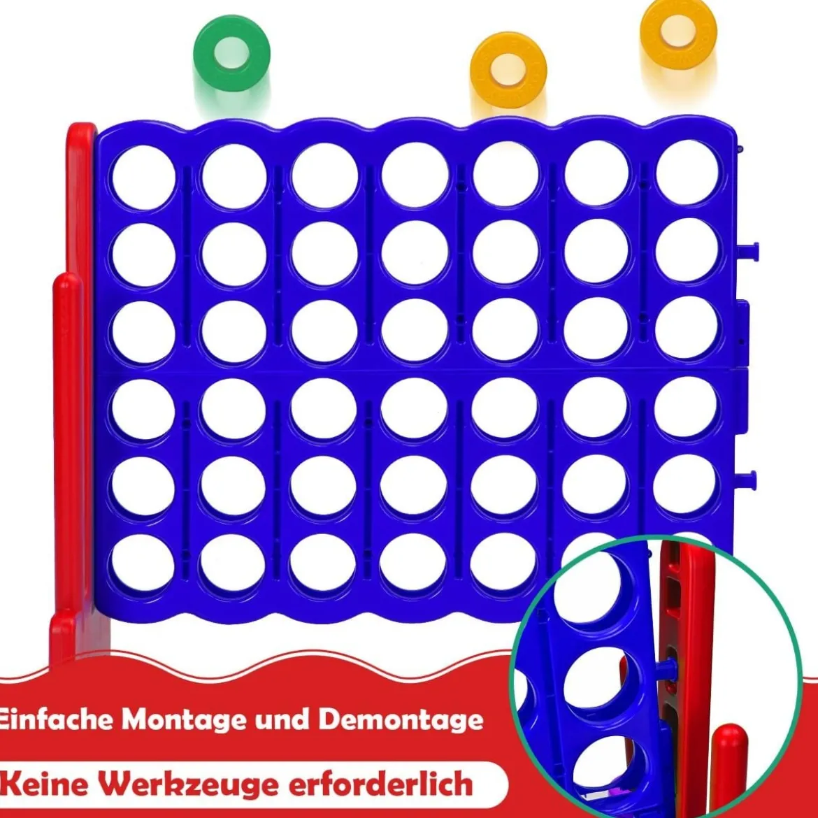 Großes 4-Gewinnt Jumbo 4-Gewinnt Set 84 x 33 x 79 cm