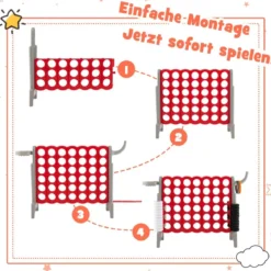 Großes 4-Gewinnt Jumbo 4-Gewinnt Set 84 x 33 x 79 cm