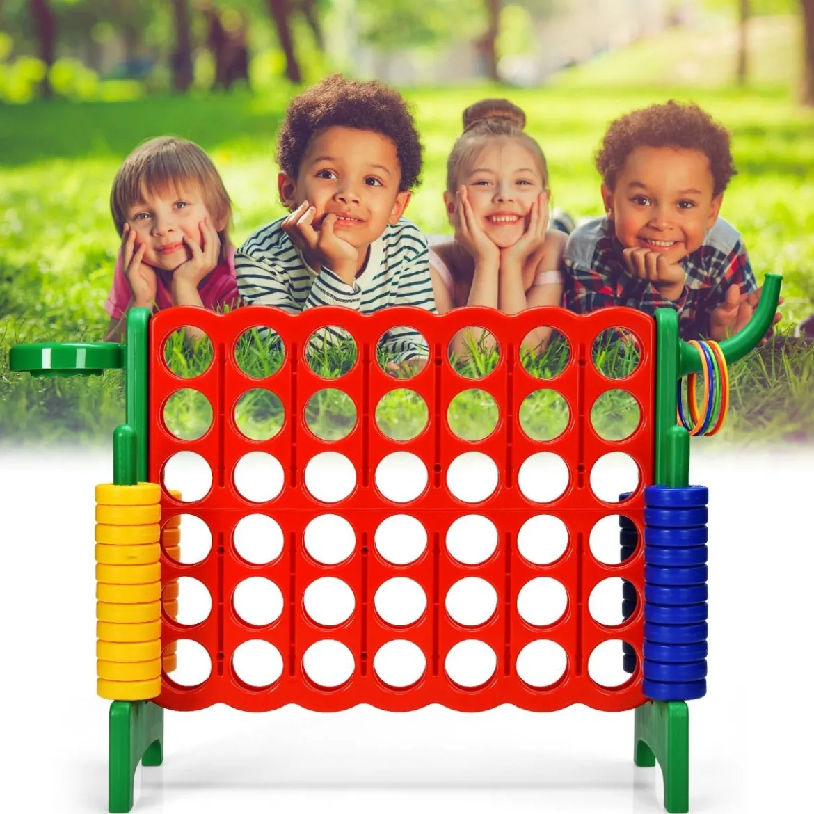 Großes 4-Gewinnt Jumbo 4-Gewinnt Set 84 x 33 x 79 cm