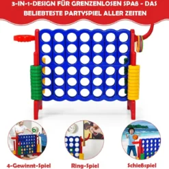 Großes 4-Gewinnt Jumbo 4-Gewinnt Set 84 x 33 x 79 cm