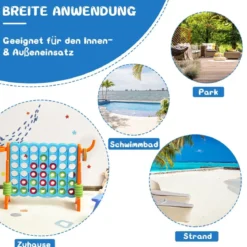 Großes 4-Gewinnt Jumbo 4-Gewinnt Set 84 x 33 x 79 cm