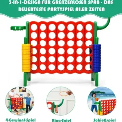 Großes 4-Gewinnt Jumbo 4-Gewinnt Set 84 x 33 x 79 cm