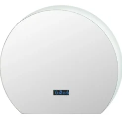 Halbrunder Badezimmerspiegel mit 3-farbigen LED-Leuchten Dimmbarer Kosmetikspiegel