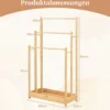 Handtuchhalter Handtuchständer aus Bambus Treppenförmige Handtuchleiter 45 x 22 x 86 cm Natur