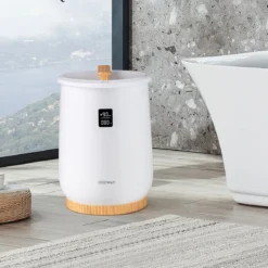 Handtuchwärmer Eimer 20L großer beheizter Handtuchwärmer mit LED-Anzeige 1-Knopf-Bedienung & Timer Weiß