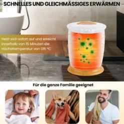 Handtuchwärmer Eimer 20L Handtuchwärmer mit Dufthalter Tragbarer Spa Heizgerät für Heiße Weiß