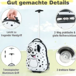 Hartschalen-Koffer 2-Teiliges Handgepäck-Set mit Spinner-Rädern Rollender Weiß